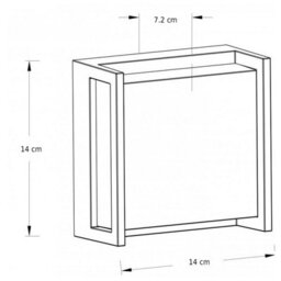 CGC Lighting Cgc Dark Grey Square Led Outdoor Garden Porch Wall Light - thumbnail 5