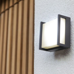 CGC Lighting Cgc Dark Grey Square Led Outdoor Garden Porch Wall Light - thumbnail 1