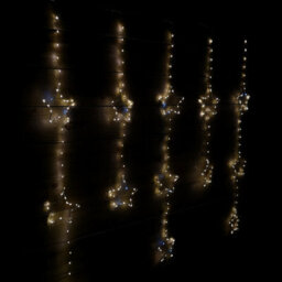 Samuel Alexander 1.3M X 1.2M Light Up Twinkling Star Christmas Curtain Light With White Mix Leds - thumbnail 4