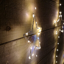 Samuel Alexander 1.3M X 1.2M Light Up Twinkling Star Christmas Curtain Light With White Mix Leds - thumbnail 6