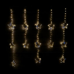 Samuel Alexander 1.3M X 1.2M Light Up Twinkling Star Christmas Curtain Light With White Mix Leds - thumbnail 3