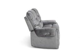 Chenille Fabric Grey 2 Seater Electric Recliner Sofa Ravenna - thumbnail 6