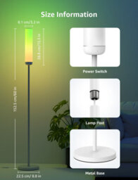 Lepro O1 Ai Smart Floor Lamp, Music Sync, Rgb & Warm To Cool White, Works With Alexa & Google Assistant, Bluetooth Or 2.4Ghz Wifi - thumbnail 8
