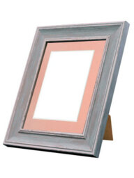 Frames By Post Scandi Distressed Blue Frame With Pink Mount For Image Size 7 X 5 Inch - thumbnail 4