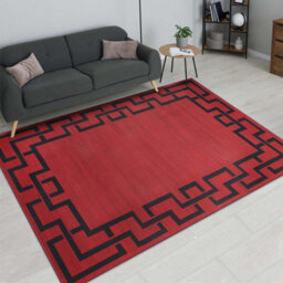 Ameha Printed Rug Soft Carpet Area For Living Room Bedroom Modern Lexi Area 120X170 Cm Greek Key / Meander Pattern - thumbnail 3