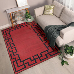 Ameha Printed Rug Soft Carpet Area For Living Room Bedroom Modern Lexi Area 120X170 Cm Greek Key / Meander Pattern - thumbnail 5