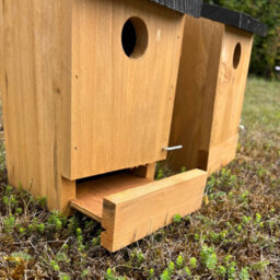 Selections Traditional Wooden Bird Box Nest Birdhouses With Removable Bases (Set Of 2) - thumbnail 3