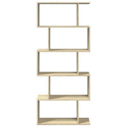Berkfield Durable Room Divider Bookcase 5-Tier Sonoma Oak 70X24X161 Cm Engineered Wood - thumbnail 5