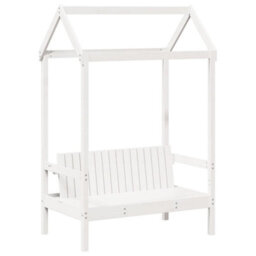 Berkfield Day Bed And Bench Set With Roof Without Mattress White 80X200 Cm - thumbnail 5