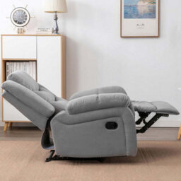 More4Homes Seattle Manual Fabric Recliner Chair Grey - thumbnail 8