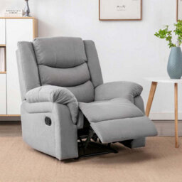 More4Homes Seattle Manual Fabric Recliner Chair Grey