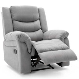 More4Homes Seattle Manual Fabric Recliner Chair Grey - thumbnail 3