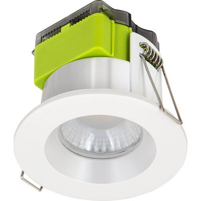 Luceco Ftype Mk2 Matt White Fixed Led Fire-Rated Cool & Warm Downlight 6W Ip65, Pack Of 6 - image 1