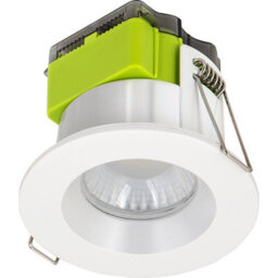 Luceco Ftype Mk2 Matt White Fixed Led Fire-Rated Cool & Warm Downlight 6W Ip65, Pack Of 6 - thumbnail 1