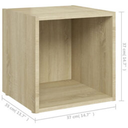 Berkfield Tv Cabinets 2 Pcs Sonoma Oak 37X35X37 Cm Engineered Wood - thumbnail 8