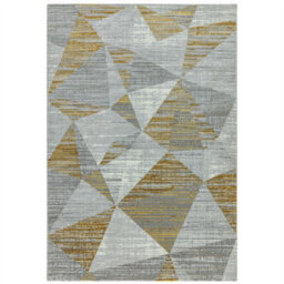 Yellow Chequered Geometric Modern Easy To Clean Rug For Bed Room Living Room And Dining Room-200Cm X 290Cm - thumbnail 5