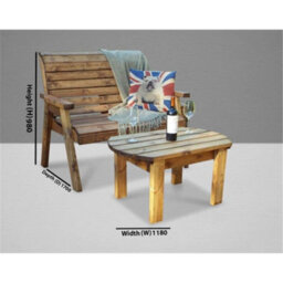 Marlborough Deluxe Two Seater Bench Set With 1 X Bench Cushion Burgundy - thumbnail 6