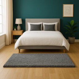 Uetian Dark Grey Medium 120X170 Cm With 5Cm Pile Thickness Soft Shaggy Rug Home Hallway Living Room - thumbnail 1
