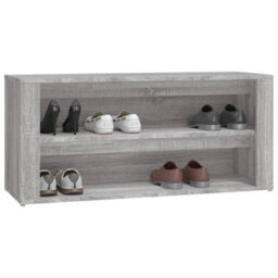 Berkfield Elegant Shoe Rack Grey Sonoma 100X35X45 Cm Engineered Wood - thumbnail 4