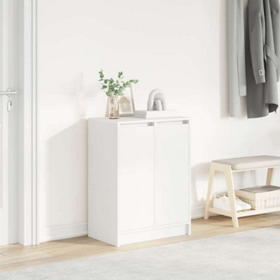 Vidaxl Shoe Cabinet White 57X34X76 Cm Engineered Wood - image 1