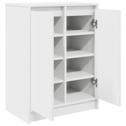 Vidaxl Shoe Cabinet White 57X34X76 Cm Engineered Wood - thumbnail 5