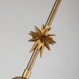 Luminosa Lighting Luminosa Etoile Dome Pendant Ceiling Light, Aged Brass And Gold Leaf - thumbnail 3