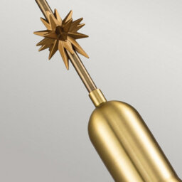 Luminosa Lighting Luminosa Etoile Dome Pendant Ceiling Light, Aged Brass And Gold Leaf - thumbnail 4