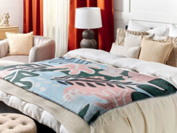 Beliani Blanket Somani Fabric 130 X 170 Cm Multicolour - thumbnail 2