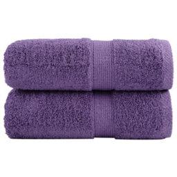 Berkfield Premium Guest Towels Solund 2 Pcs Purple 30X50 Cm 600 Gsm