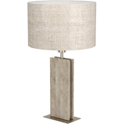 Loops Stylish Modern Satin Nickel Table Lamp For Home Decor - Perfect Indoor Lighting Solution - image 1