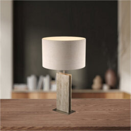 Loops Stylish Modern Satin Nickel Table Lamp For Home Decor - Perfect Indoor Lighting Solution - thumbnail 3