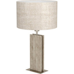 Loops Stylish Modern Satin Nickel Table Lamp For Home Decor - Perfect Indoor Lighting Solution - thumbnail 1