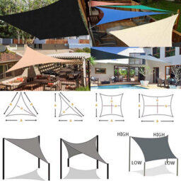 Black 2X3M Rectangular Oxford Shade Sail - thumbnail 4