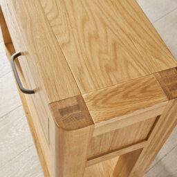The Furniture Market Soho Oak 2 Drawer Console Hall Table - thumbnail 6