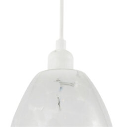 Happy Homewares Cylindrical Opal White Snowflake 25Cm Glass Pendant Lighting Shade - thumbnail 3