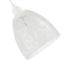 Happy Homewares Cylindrical Opal White Snowflake 25Cm Glass Pendant Lighting Shade - thumbnail 4