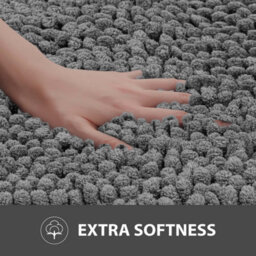 Crystals Non Slip Bath Mat Water Absorbent Shower Mats Machine Washable Bathroom Rug, Charcoal - thumbnail 5