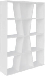 Seconique Naples Bookcase In White Painted Finish With Inlaid Centre Section - thumbnail 4