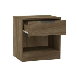 Urbn-Living Urbnliving 45Cm Width 1-Drawer Bedside Oak Table Cabinet Nightstand Storage Shelf Bedroom Furniture Unit Set Of 2 - thumbnail 5