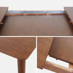 Sweeek - 6 To 8-Seater Extendable Rectangular Dining Table Lina Walnut 210X90X75 Cm - thumbnail 4