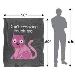 David Olenick Purrsonal Space Silky Supersoft Blanket Black/pink (60In X 50In) - thumbnail 4