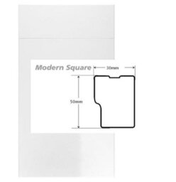 Wtc White Gloss Vogue Lacquered Finish 3Mtr Modern Square Cornice/pelmet Trim - thumbnail 1