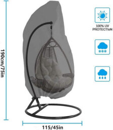 Hanging Chair Cover, Protective Cover For Egg Chairs, Waterproof Furniture With Zipper - thumbnail 2