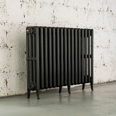 Arroll Neo-Classic Pewter 4 Column Radiator, (W)994mm X (H)660mm