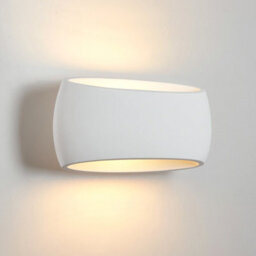 Harper Living Large Wall Lights,  Indoor Wall Sconce Lamp With White Oval Ceramic Shade, Plaster Wall Light - thumbnail 2