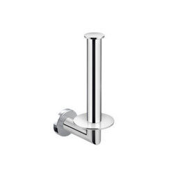 Cosmic Toilet Roll Holder With Lid, Vertical,  Silver, Anti-Corrosion, Architect S+ Collection