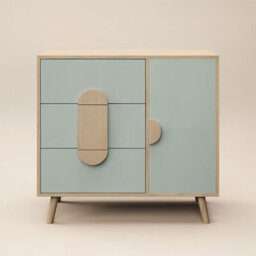 Flair Noah Chest Of Drawers Oak & Green - thumbnail 4
