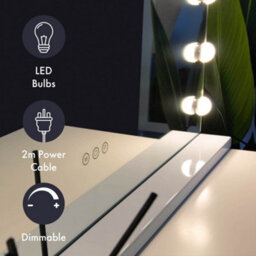 Jack Stonehouse Sophia Hollywood Vanity Mirror With Led Lights Bulbs Makeup Beauty - thumbnail 2