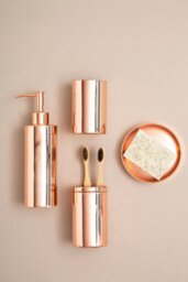 Orsina Rose Gold Soap Dish, Rust-Resistant Stainless Steel Soap Holder, Elegant Soap Tray,  Curved Soap Container - thumbnail 3