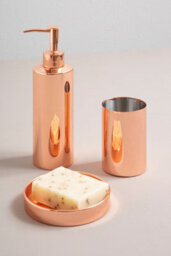 Orsina Rose Gold Soap Dish, Rust-Resistant Stainless Steel Soap Holder, Elegant Soap Tray,  Curved Soap Container - thumbnail 4